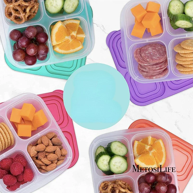 Food Prep Snacks - صندوق الوجبات الخفيفة البلاستيكي بينتو قابل