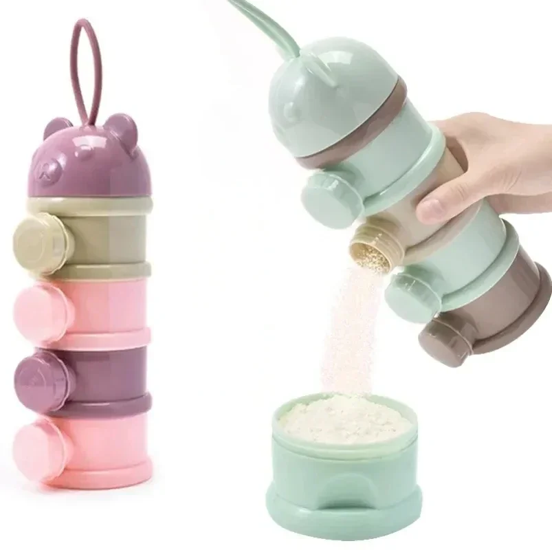 Food Snacks For 1 Year Old - صندوق مسحوق الحليب 4 طبقات نمط