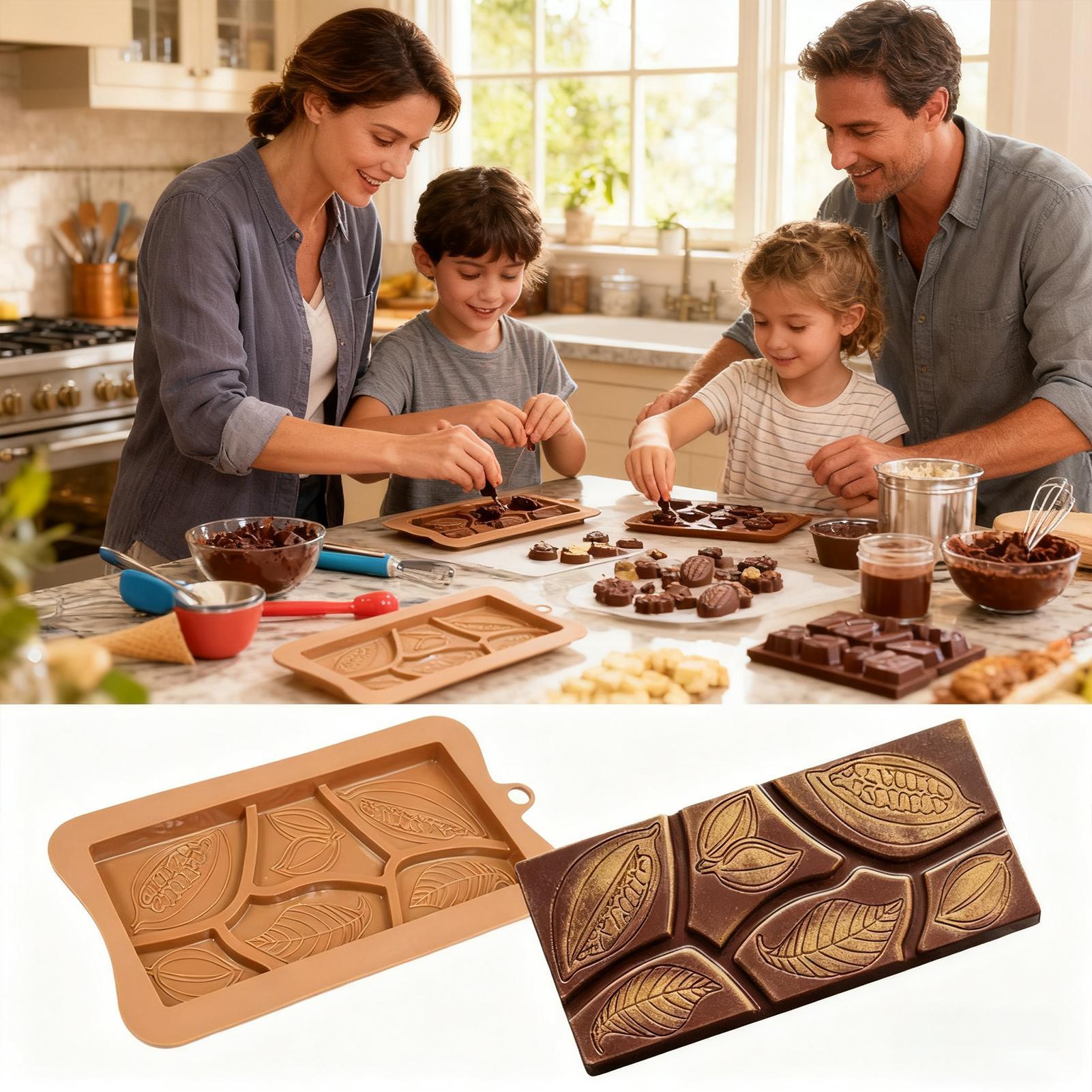 Food Protein Snacks - قالب سيليكون لصنع ألواح الشوكولاتة، مرن