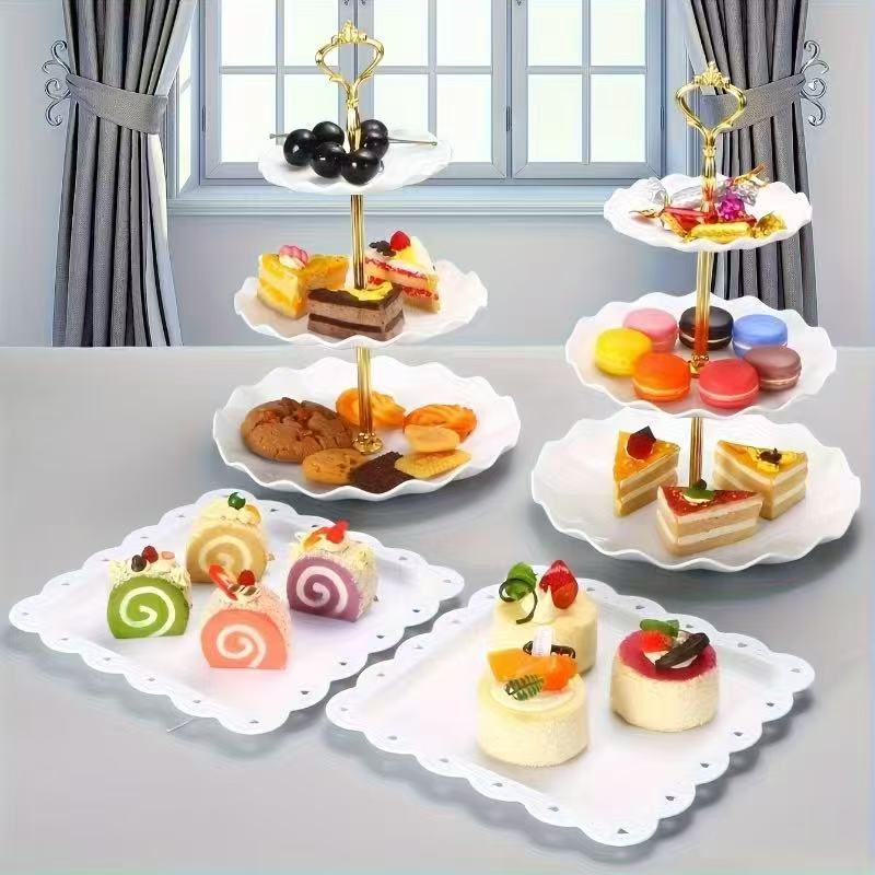 Food Snacks For Baby Shower - مجموعة صواني طعام مزخرفة 1/3/4/5 قطع