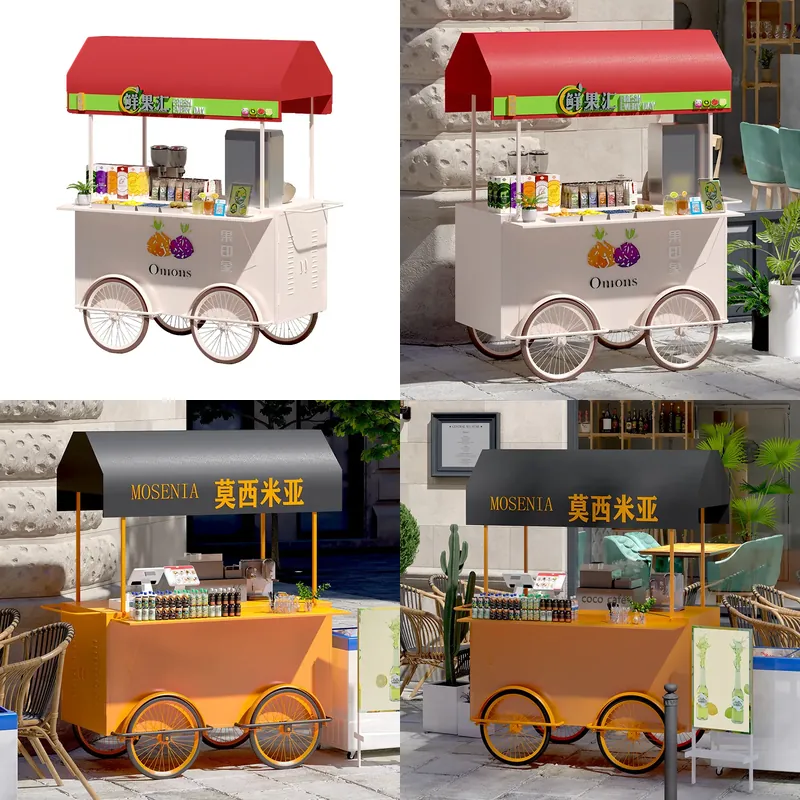Snacks Food Stall - عربة طعام محمولة من الحديد المطاوع
