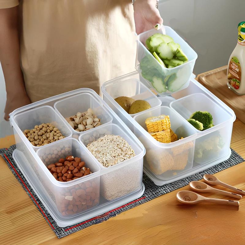 صندوق تخزين طعام شفاف 4 في 1 ل - مراجعة Food Prep Snacks وسعره