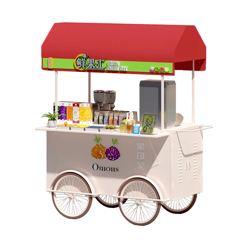 عربة طعام محمولة من الحديد الم - مراجعة Snacks Food Stall وسعره