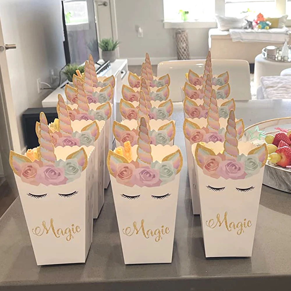 6/12 قطعة صندوق الفشار يونيكور - مراجعة Food Snacks For Baby Shower وسعره