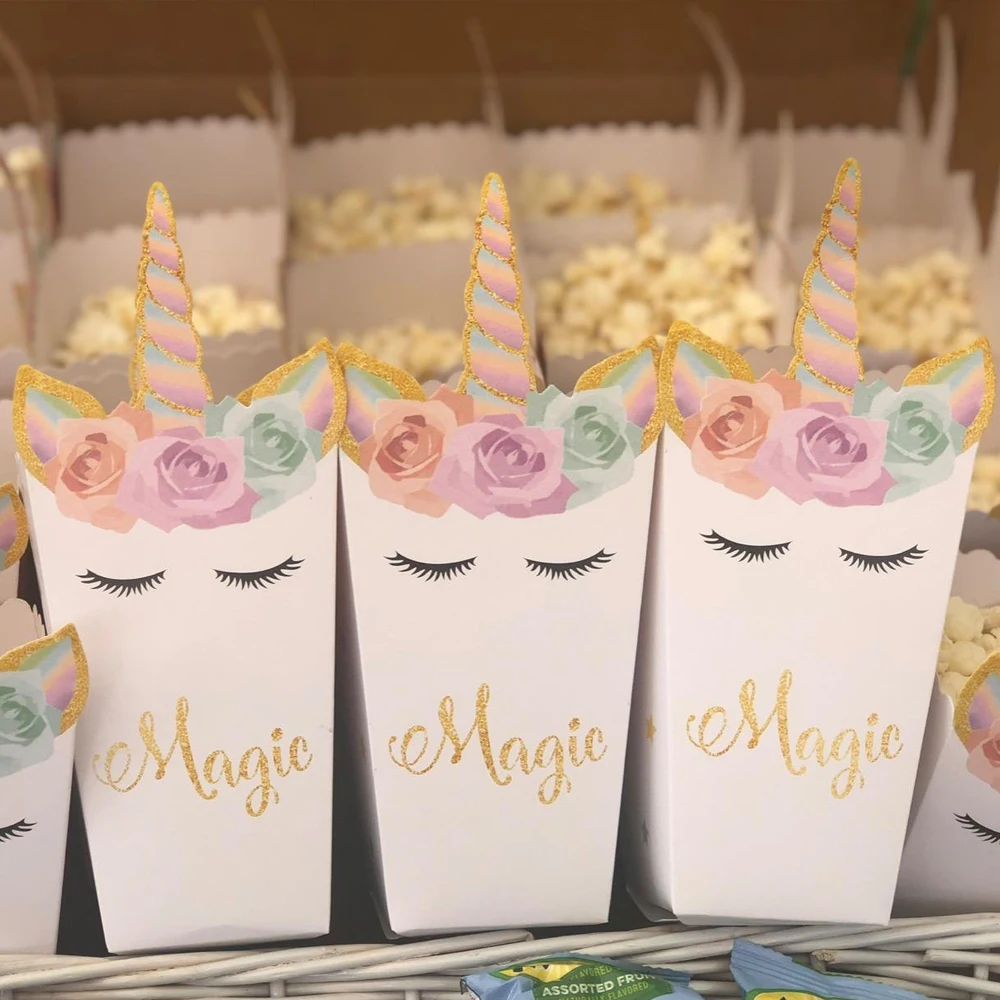 6/12 قطعة صندوق الفشار يونيكور - مراجعة Food Snacks For Baby Shower وسعره